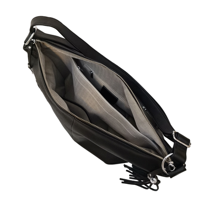 Women's genuine cowhide leather handbag Shell tassel design