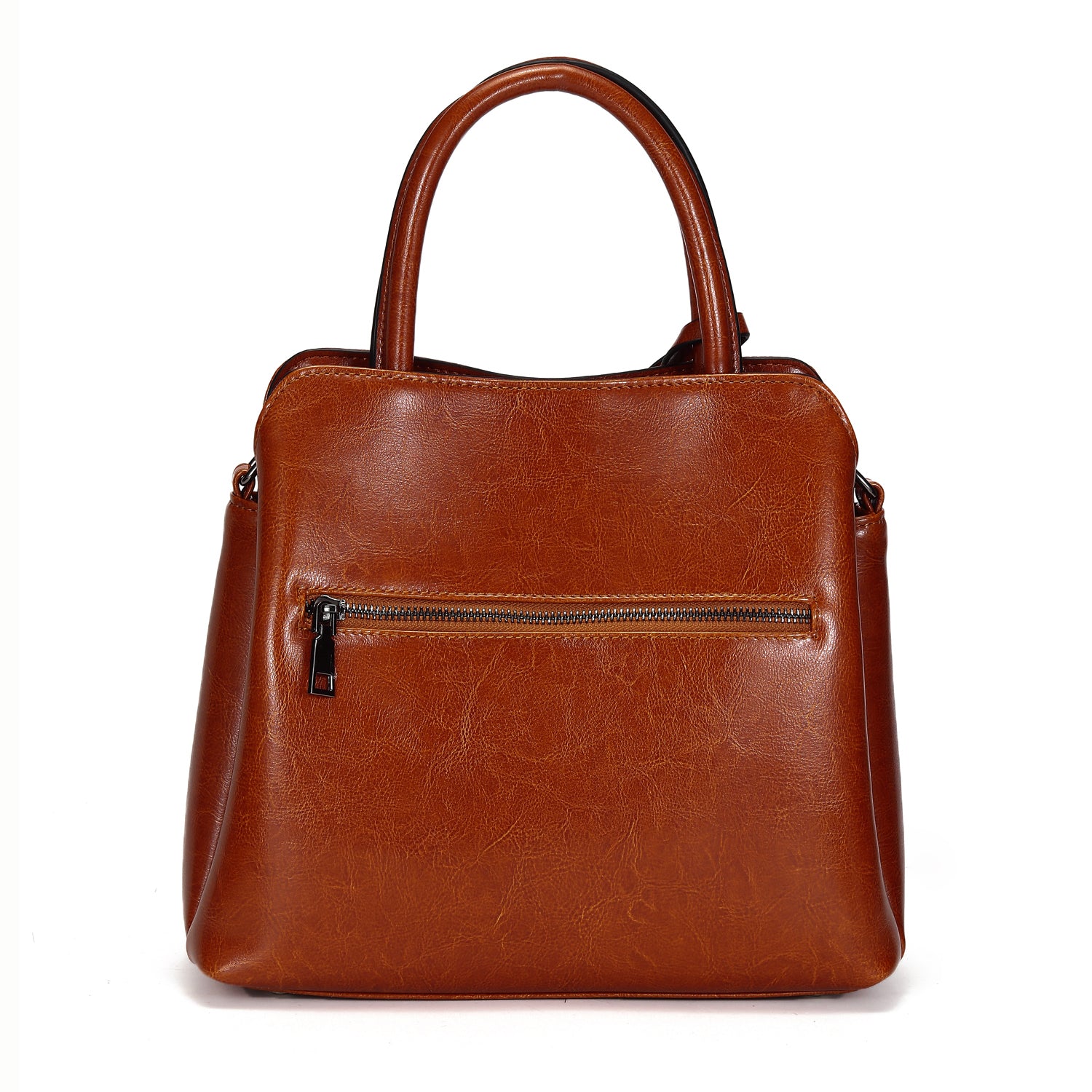 Women's genuine cowhide leather handbag in crocodile print Barbara design by Tomorrow Closet