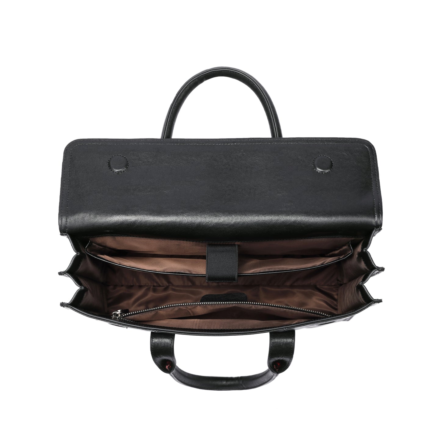 Unisex genuine cowhide leather travel briefcase Flap design