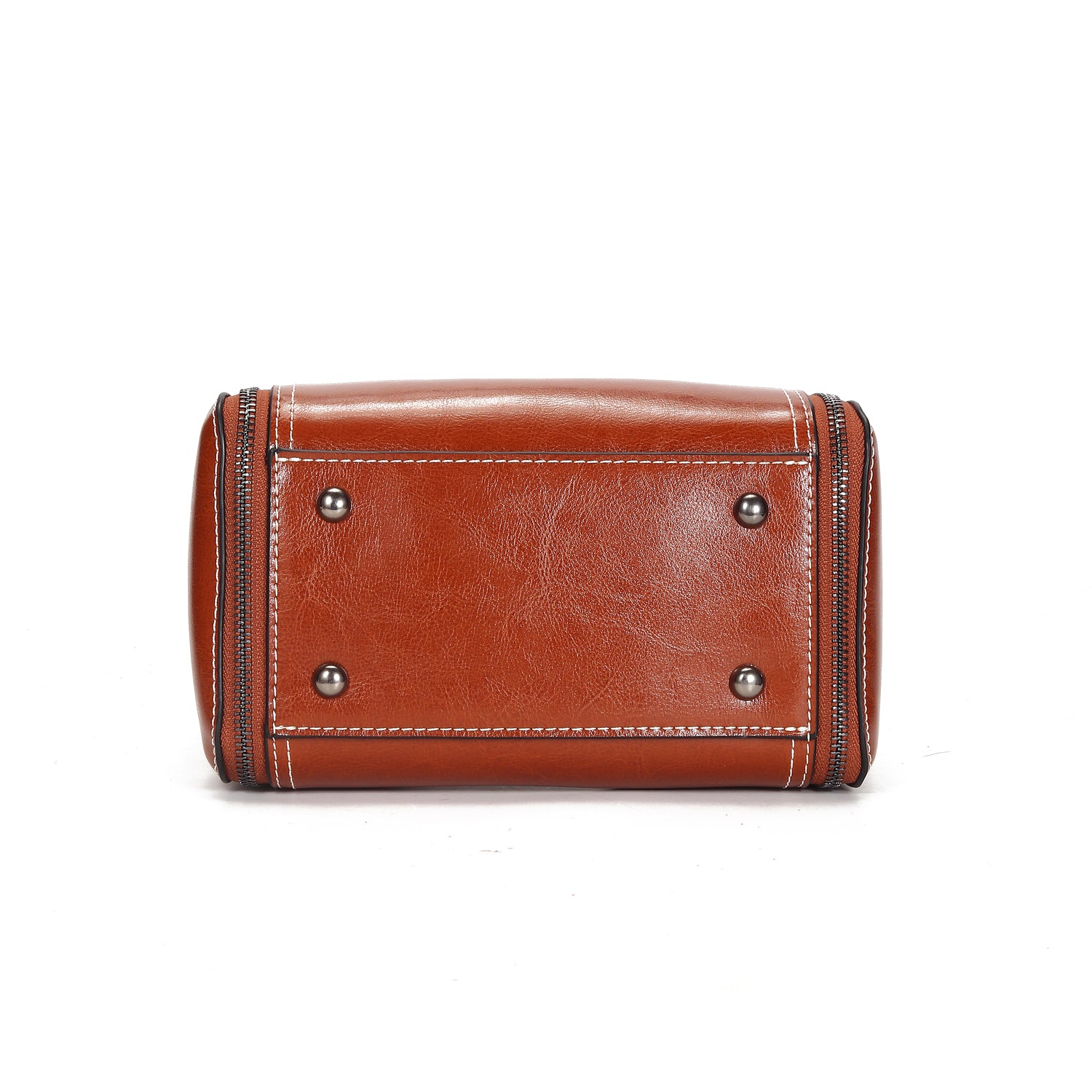 Women's genuine waxed cowhide leather handbag Boling design by Tomorrow Closet