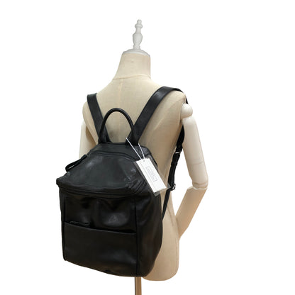 Women's lambskin leather backpack Flat Top design