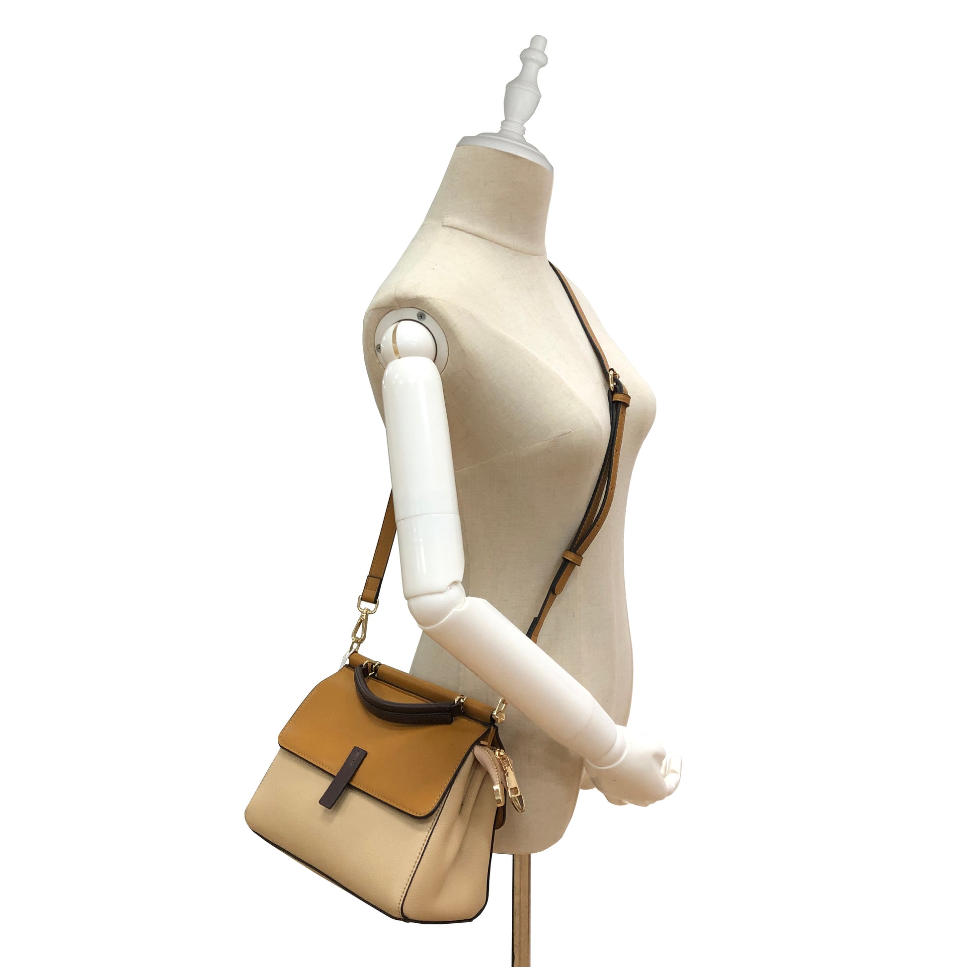 Women's cowhide leather handbag Lari design with 2 straps by Tomorrow Closet