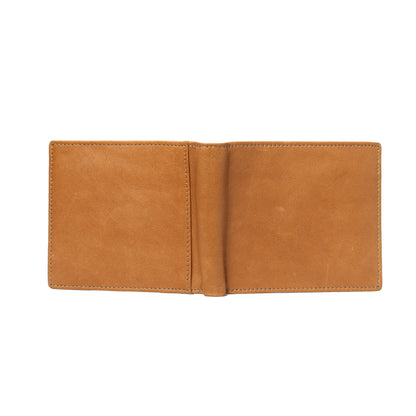 Women's and Men's unisex cowhide leather flap wallet