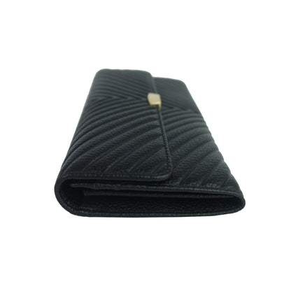 Women's cowhide leather wallet/purse Chevron design by Tomorrow Closet