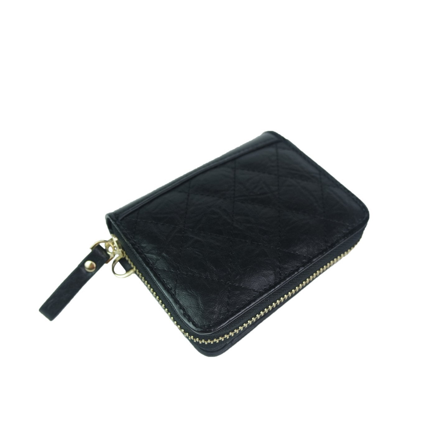 Women's cowhide leather wallet/purse Diamond design short version by Tomorrow Closet