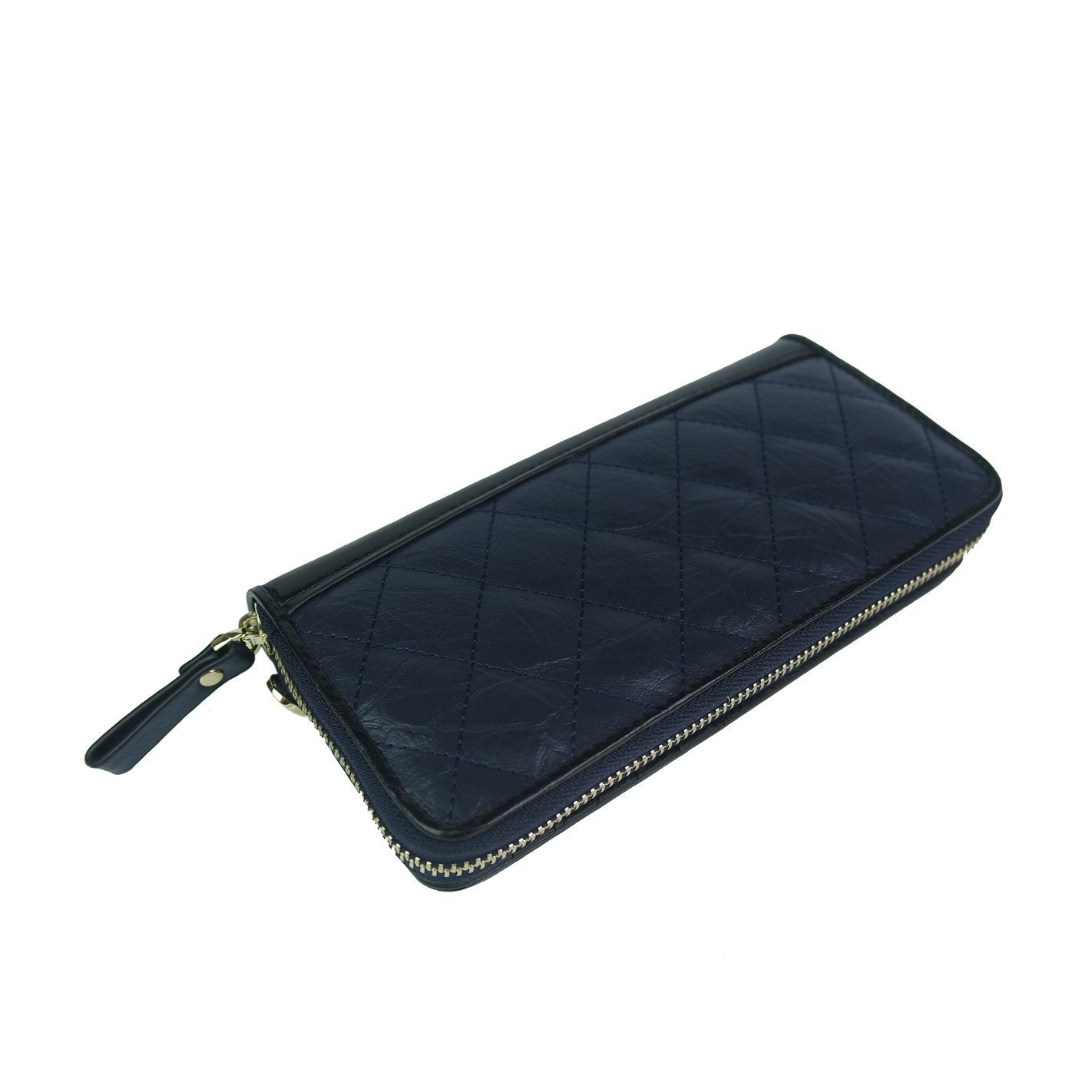 Women's cowhide leather wallet/purse Diamond design long version by Tomorrow Closet