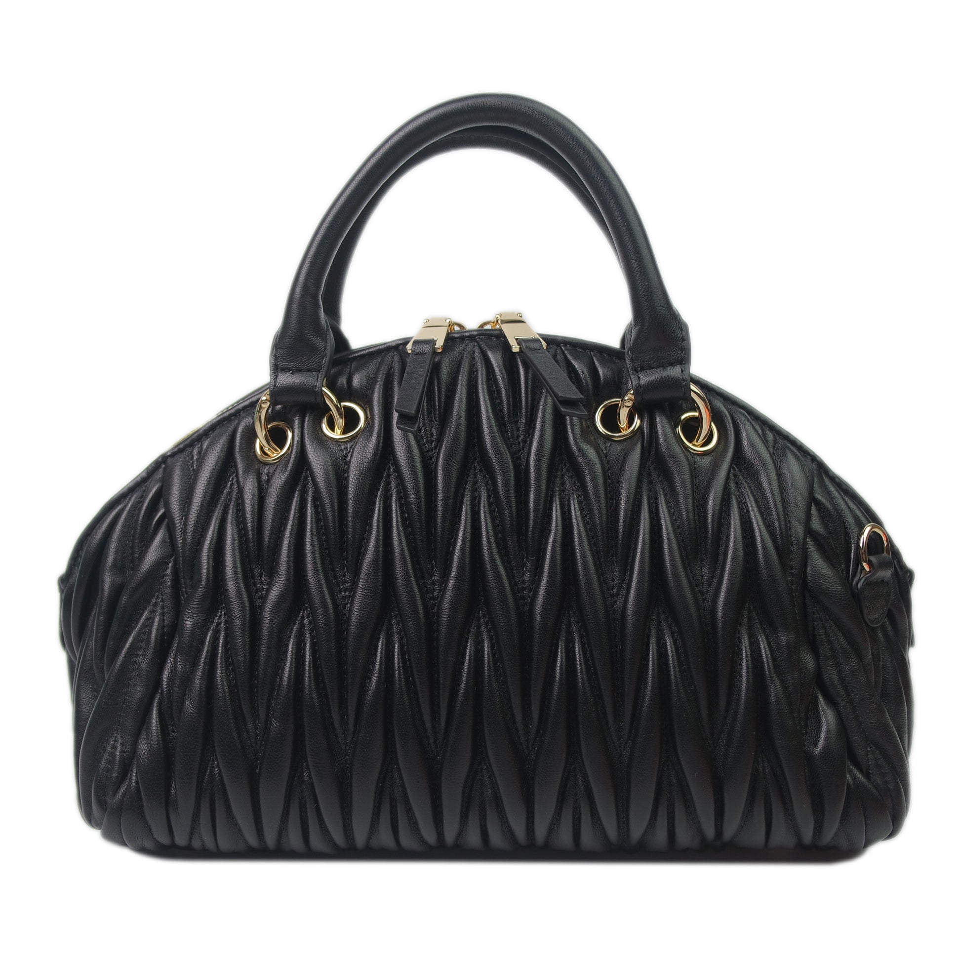 Women's lambskin leather Crescent bag Falten design by Tomorrow Closet