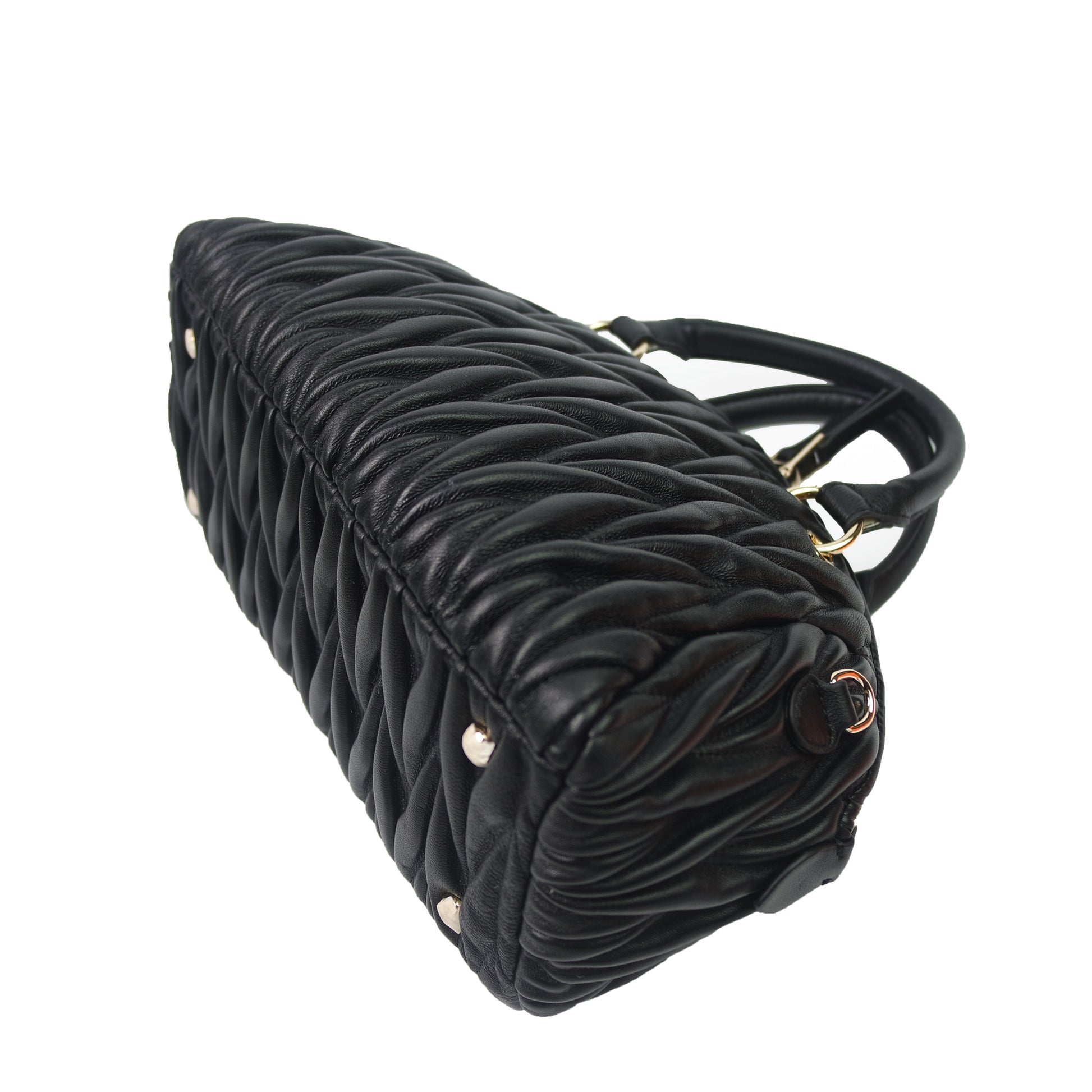Women's lambskin leather Crescent bag Falten design by Tomorrow Closet