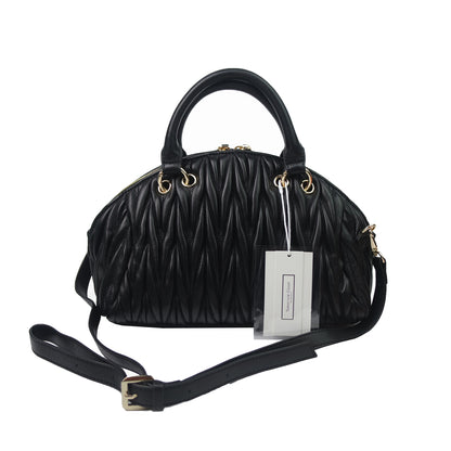 Women's lambskin leather Crescent bag Falten design by Tomorrow Closet