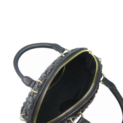 Women's lambskin leather Crescent bag Falten design by Tomorrow Closet