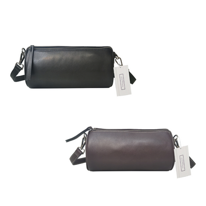 Women's genuine cowhide leather handbag Cylinder design by Tomorrow Closet