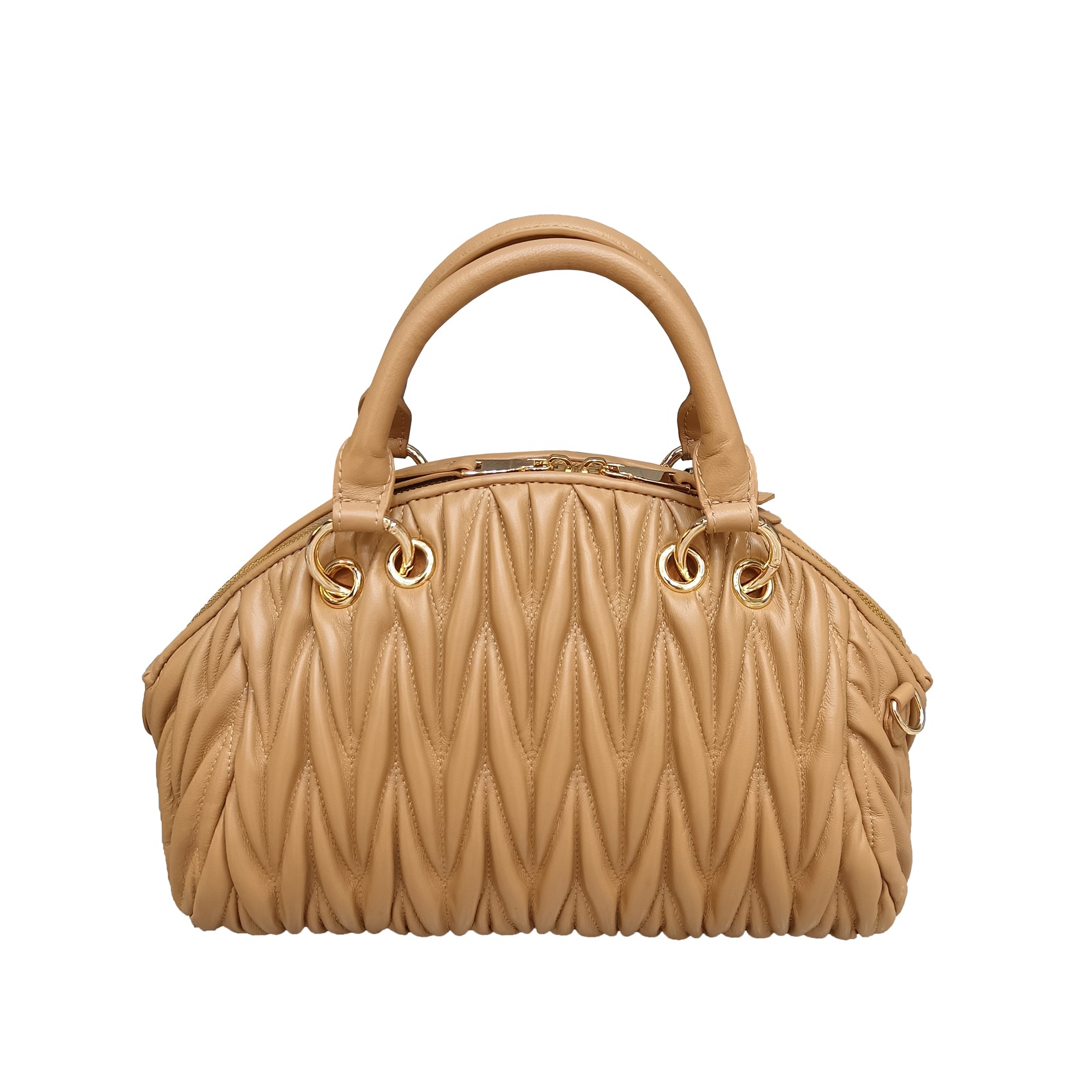 Women's lambskin leather Crescent bag Falten design by Tomorrow Closet