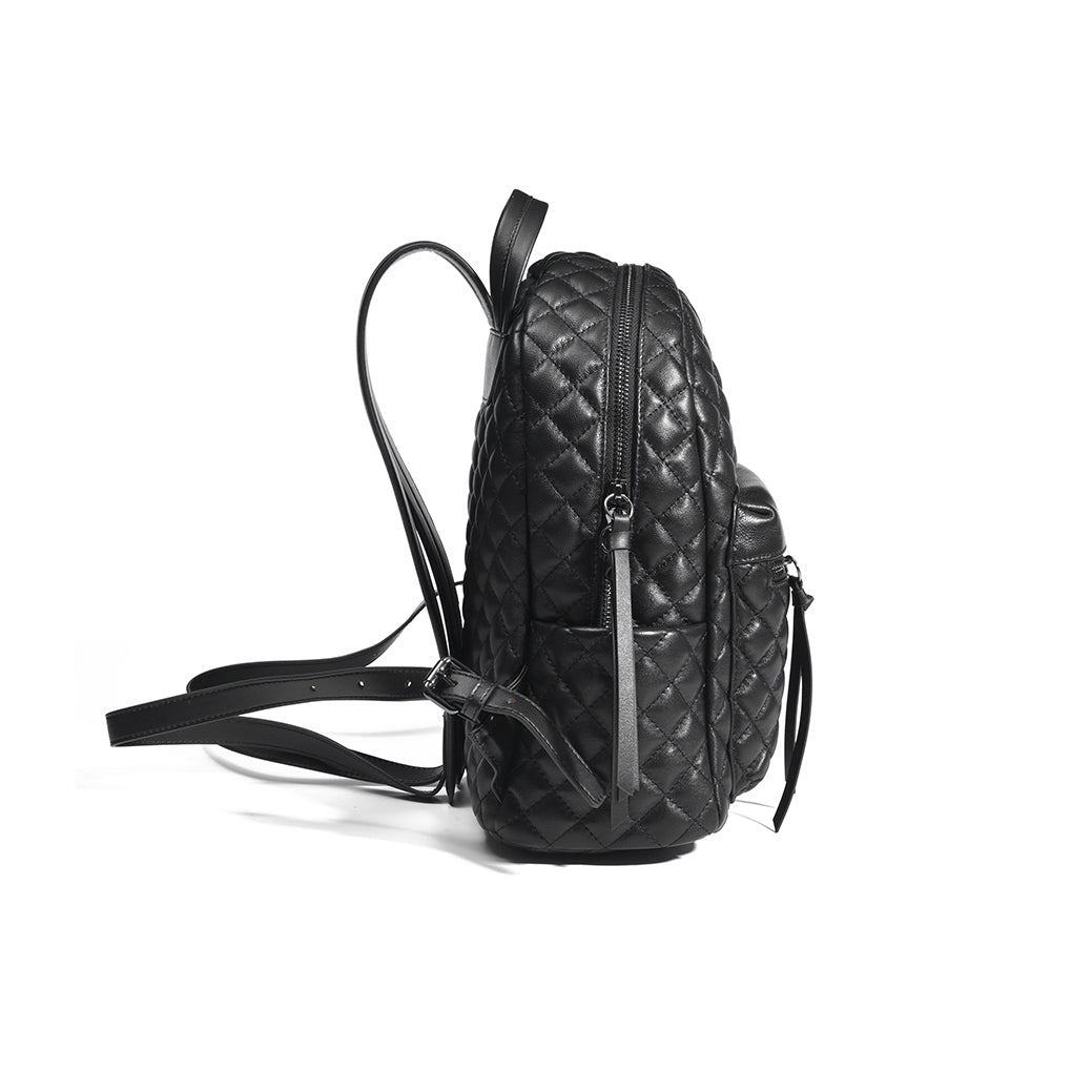 Women's lambskin leather Vyar design quilted backpack